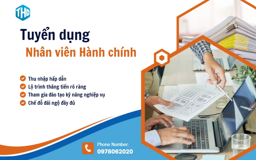 THÔNG BÁO TUYỂN DỤNG: NHÂN VIÊN HÀNH CHÍNH - Hình 1